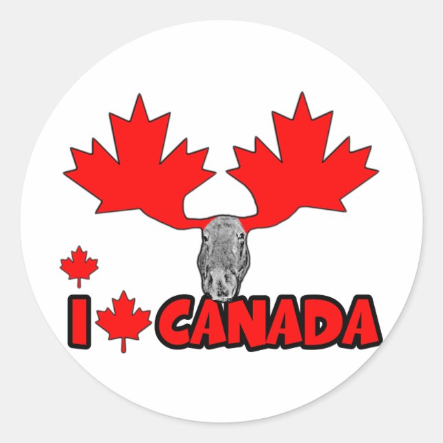 Adesivo Eu amo o Canadá (Frente)