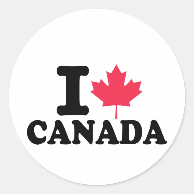 Adesivo Eu amo o Canadá (Frente)
