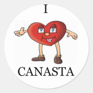 Adesivo eu amo o canasta