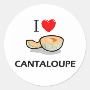 Adesivo Eu amo o Cantaloupe