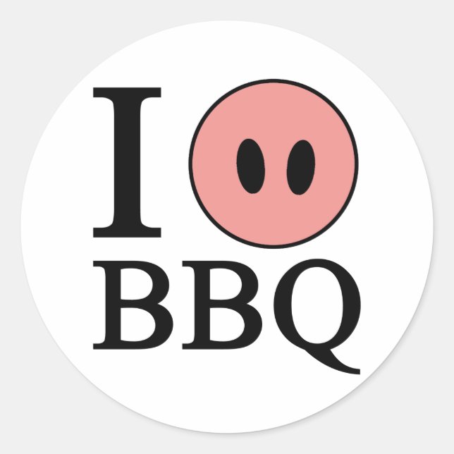 Adesivo Eu amo o CHURRASCO (Frente)