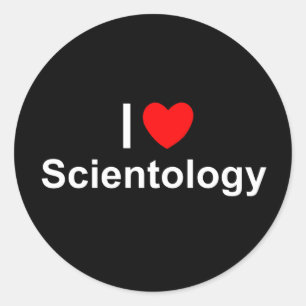 Adesivo Eu amo o cientologia (do coração)