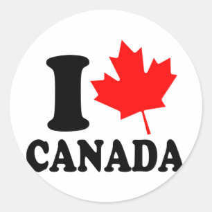Adesivo Eu amo o coração Canadá