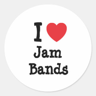 Adesivo Eu amo o coração do Jam Banda personalizado
