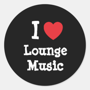 Adesivo Eu amo o coração do Lounge Music personalizado