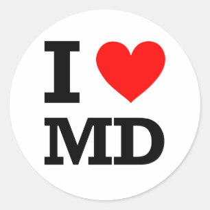 Adesivo Eu amo o design de Maryland