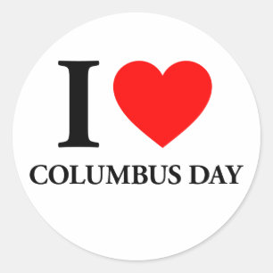 Adesivo Eu amo o Dia de Colombo