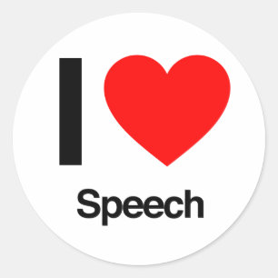 Adesivo eu amo o discurso