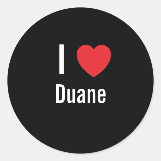 Adesivo Eu amo o Duane (Frente)