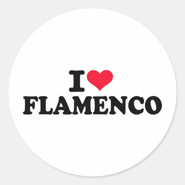 Adesivo Eu amo o Flamenco (Frente)