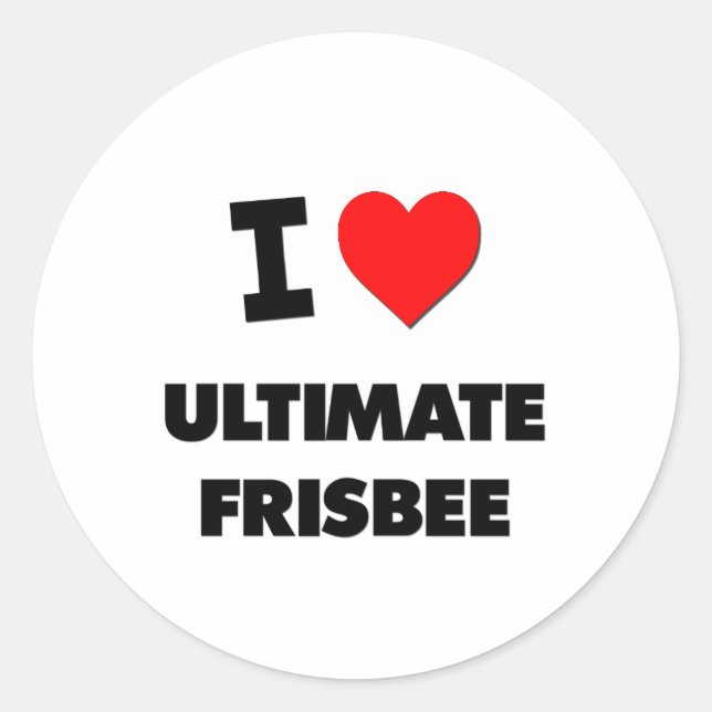Adesivo Eu Amo O Frisbee Final (Frente)
