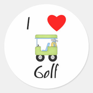 Adesivo Eu amo o golfe (4)