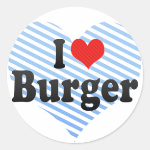 Adesivo Eu amo o hamburguer