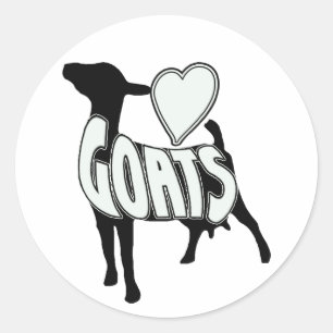 ADESIVO EU AMO O ÍCONE DO LOGOTIPO DAS CABRAS