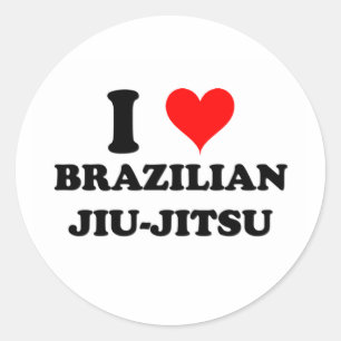 Adesivo Eu amo o Jiu-Jitsu brasileiro