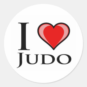 Adesivo Eu amo o judo