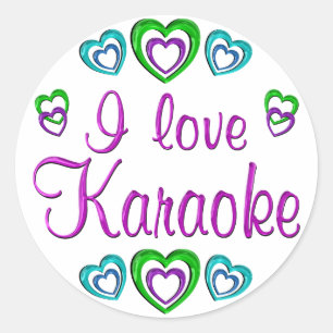Adesivo Eu amo o karaoke