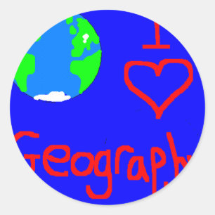 Adesivo eu amo o laço da geografia