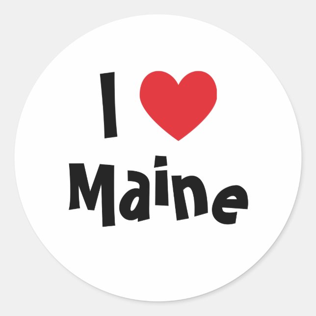 Adesivo Eu Amo o Maine (Frente)