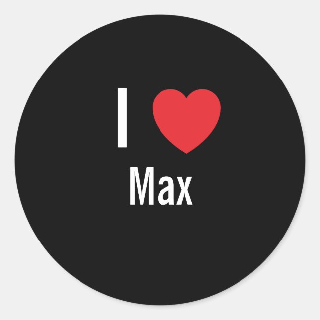 Adesivo Eu amo o Max (Frente)