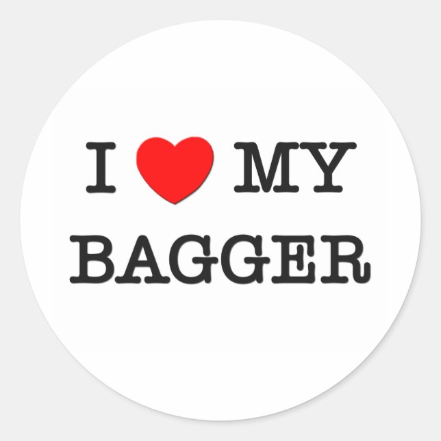 Adesivo Eu Amo O Meu BAGGER (Frente)