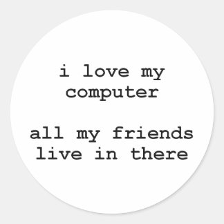 Adesivo eu amo o meu computador