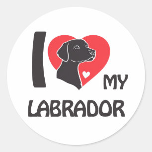 Adesivo Eu Amo O Meu Labrador - Loyal Dog Lover Design
