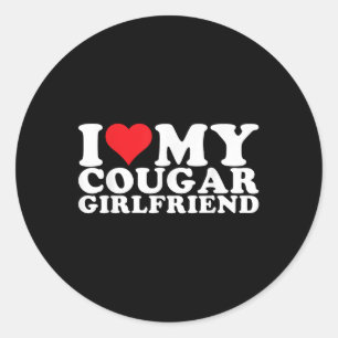 Adesivo Eu Amo O Meu Namorada De Cougar Eu Corto O Meu Gf 