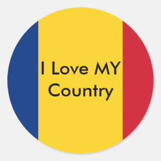 Adesivo Eu Amo O Meu País Romênia Bandeira O MUSEU Zazzle