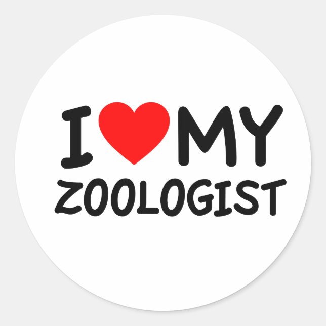 Adesivo Eu amo o meu Zoologista (Frente)