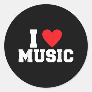Adesivo Eu amo o Music Lover
