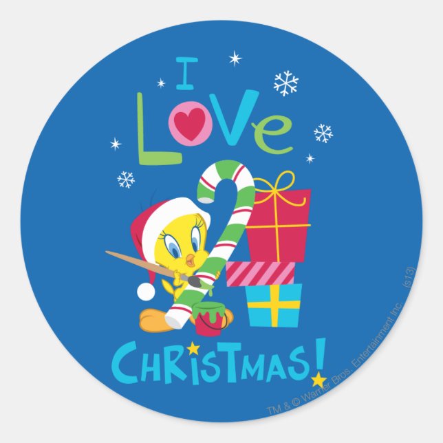 Adesivo Eu Amo o Natal - TWEETY™ (Frente)