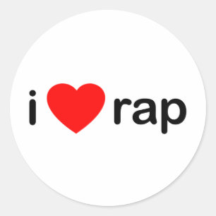 Adesivo Eu amo o rap