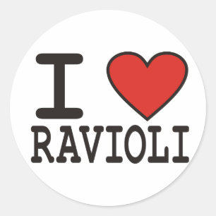 Adesivo Eu amo o Ravioli