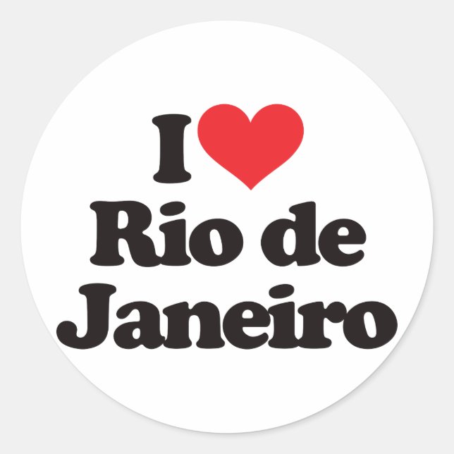 Adesivo Eu amo o Rio de Janeiro (Frente)