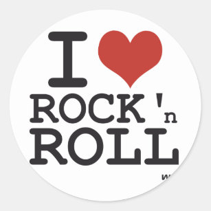 Adesivo Eu amo o rock and roll