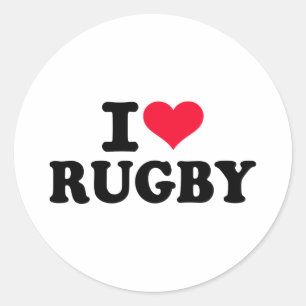 Adesivo Eu amo o rugby