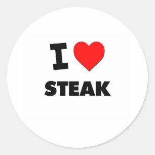 Adesivo Eu amo o Steak