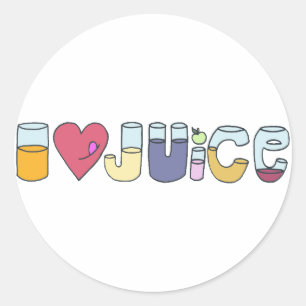 Adesivo Eu amo o suco