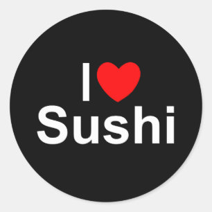 Adesivo Eu amo o sushi (do coração)