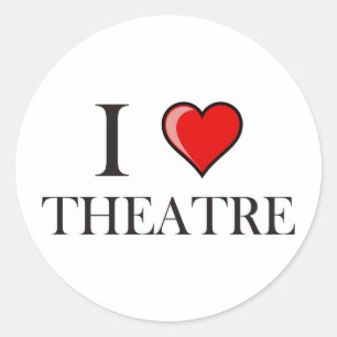 Adesivo Eu amo o teatro