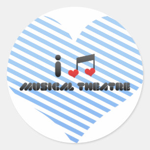 Adesivo Eu amo o teatro musical