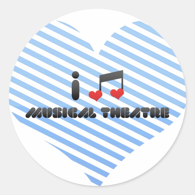 Adesivo Eu amo o teatro musical (Frente)