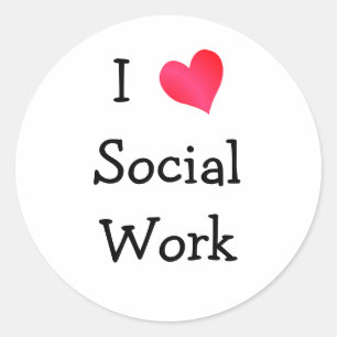 Adesivo Eu amo o trabalho social