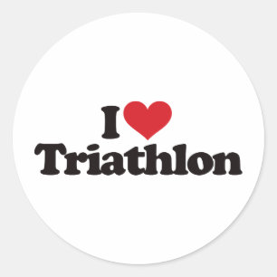 Adesivo Eu amo o Triathlon