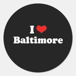 Adesivo Eu amo o Tshirt do branco do Tshirt de Baltimore
