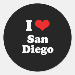 Adesivo Eu amo o Tshirt do branco do Tshirt de San Diego