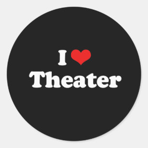 Adesivo Eu amo o Tshirt do teatro