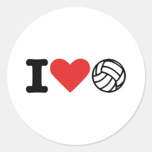 Adesivo Eu amo o voleibol