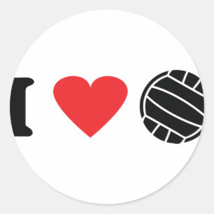 Adesivo Eu amo o voleibol